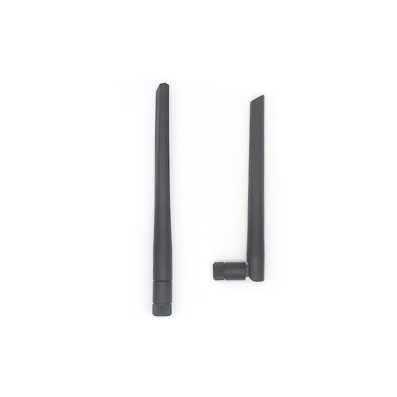 157mm 2.4GHz & 5GHz Omni Directional Black White Rubber Duck Antenna with for Plug 5dbi Gain